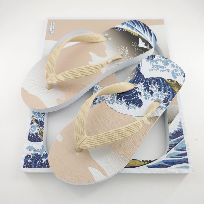 UKIYOE Flip Flops  (Katsushika Hokusai-1)